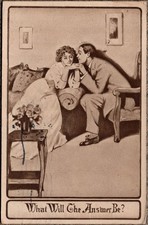 What Will The Answer Be Humorous Postcard 1910 Birmingham Alabama Cancellation picture
