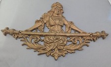 Antique/vtg Victorian Brass Figural Woman Lady Wall Decor/rack /hanger 4 lbs picture