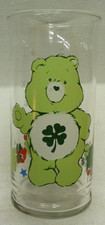 Vintage 1983 Care Bears Good Luck Bear Pizza Hut Collector Series Drinking Glass picture