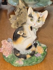Faerie Glen Statue - Cat Tessa- handpainted picture