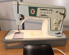Vintage Singer Stylist 476 Zig Zag Sewing Machine Working w/ Case Foot Pedal picture
