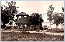 K50/ West Lake Okoboji Iowa RPPC Postcard c30s Lookout Tower Gull Point 248 picture