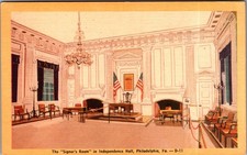 Vintage Postcard The Signer's Room Independence Hall Philadelphia PA picture