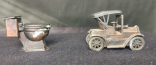 2 Vintage Die-Cast Metal Pencil Sharpeners - Toilet & 1917 Model-T picture