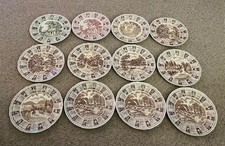 12 VTG ROYAL STAFFORDSHIRE-God Bless This House  ZODIAC SIGN CALENDAR PLATE 9