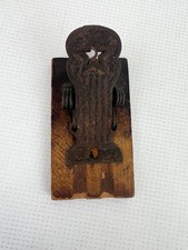 Vtg Victorian Cast Iron Paper Clip Letter Holder Desktop Wall Mount Texas Star picture
