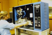 c1970's 35mm Slide Film DAF 16/35 HSD Scanner Operator Person Wall Color Photo picture