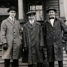 c1910s Three Men Tweed Overcoats 7