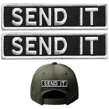 SEND IT Patch Set 2 Pieces Durable Tactical Morale Patches for Backpacks picture