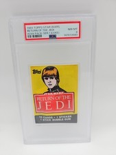1983 TOPPS STAR WARS RETURN OF THE JEDI WAX PACK MOVIE TRADING CARDS PSA 8 NM picture