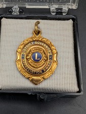 Vintage Lions Club District Governor Appreciation Award 1972-73 10K GF Josten’s picture