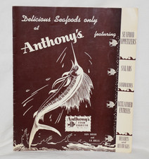 Vtg Anthony's Fish Grotto Menu Restaurant San Diego La Jolla 50s 60s picture