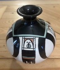 VTG Hi Gloss Vase Southwestern Native American Approx 5”x5” Artist Signed ‘88 picture