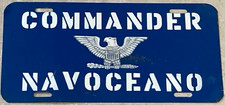 COMMANDER NAVOCEANO NAVAL OCEANOGRAPHIC MILITARY BASE License Plate Navy Captain picture