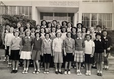 VTG 1940’s PHOTO RALPH WALDO EMERSON JUNIOR HIGH SCHOOL GIRLS CLASS Los Angeles picture