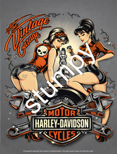 Vintage Garage Harley Davidson Motor Cycles Metal  Sign 9