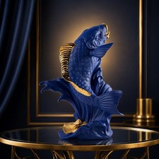 eBay Title LLADRO KOI BLUE GOLD #01009579 Limited Edition 750 Matte Gold picture