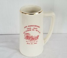 1969 West Paterson NJ Fire Company #1 Mug Stein Ceramic picture