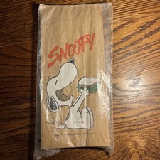 1958 Vintage Snoopy NOS Lunch Bags Conimar Peanuts Original  8ct New picture