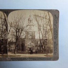 Philidelphia P.A Stereoview C1900 Real Photo America The Independence Hall picture