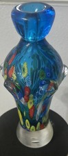 Exquisite Multi  Colored  Murano Art Glass Vase 8/1/2” by ca.4” picture
