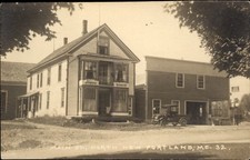 North New Portland ME Gas Pump Store Car c1910s Real Photo Postcard bhn picture