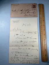 Handwritten Letter Of NJ Justice William Vredenburgh 1887 picture