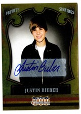2011 Panini Americana Justin Bieber Private Signings Auto 093/299 #5 Music picture