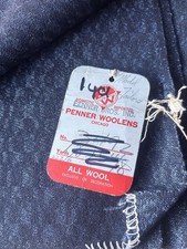 Vintage Deadstock Woolen Fabric Penner Bros. w/Tag 1yd + 60 x 38 picture
