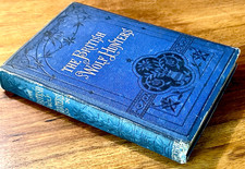 1879 Antique Decorative Book Gilt Illustrated Wolf Hunting Victorian England picture