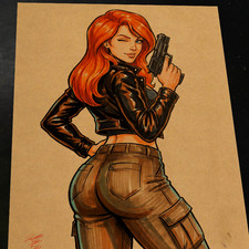 Scarlett G.I. Joe Art Print Signed 8.5x11 | Art by Keyeske picture
