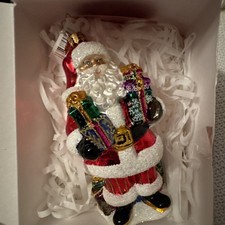 Christopher Radko Stocking Stuffers  #1022175-D Santa Holding Presents NIB NEW picture