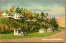 Alton Bay NH Lake Front Cottages New Hampshire Postcard picture