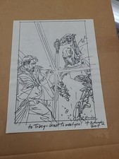 STAR WARS ORIGINAL SKETCH OF COVER ART FOR OBI-WAN’S FOE BY TOMMY LEE EDWARDS picture