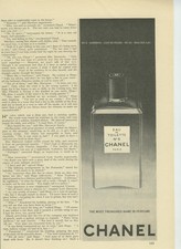 Vintage Chanel No 5 Perfume Eau de Toilette Magazine Print Ad 1950s Paris picture