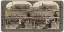 OREGON STEREOVIEW - Columbia River - Fishermen at Home - Keystone c1898 picture