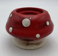 Vintage Kameyama Japan Mushroom Candle Holder Ceramic picture