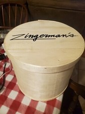 ZINGERMAN'S  ROUND WOODEN CHEESE BOX PINE WOOD 11