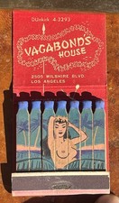 Vintage Vagabond’s House LA Matchbook Nude Hula Girl Tiki Joe Chastek 1940s picture
