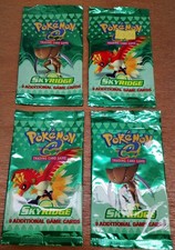 Pokemon Skyridge 4 Empty Booster Pack Wrappers Ho-Oh Kabutops WOTC 2003 picture