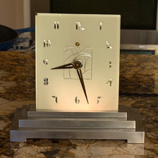 Very Rare GE 4H72 “Breton” Art Deco Illuminated Glass Clock  1937–1939 picture