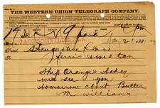 1888 Western Union Telegraph St. Augustine Florida Jacksonville Citrus Trade picture