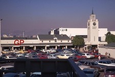 #XX165- Old 35mm Slide Photo- CBS Building- LA Shopping Mall- Cars- 1970 picture