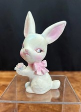 Vintage Lefton Sassy Side Eye Bunny Rabbit Figurine picture