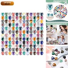 Nuenen 200 Pcs Natural Crystal Hearts Bulk, 0.8 Inch Healing Stones picture