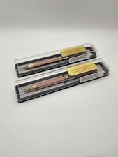 NOS VINTAGE SLIMLINE TWIST PEN with TULIP WOOD BARREL and 24k GOLD TRIM picture