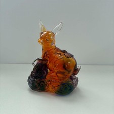 Liuli Crystal Glass Rabbit Figurine – Chinese Zodiac Fengshui gift Home Decor picture
