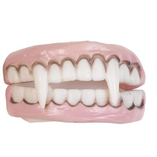Soft Flexible VAMPIRE FANGS DENTURES Monster Horror Teeth Costume Prop Accessory picture
