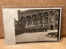 WWI 1914 German Army Soldiers RPPC Real Photo Postcard Group Malbork Castle picture