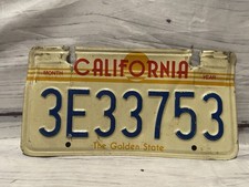 Vintage 1980’s California License Plate 3E33753 Collectible Expired Dents picture